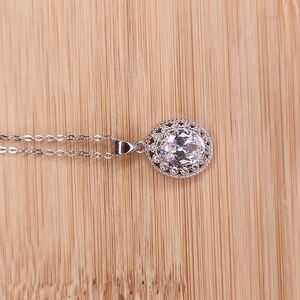 NWT Ryze White Frost Cubic Zirconia .925 Sterling Silver Necklace